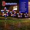 4 Pack Red White and Blue Solar Light Outdoor, 4th of July Decorations Patriotic Lights with Big LED Neon Star for Yard Decor